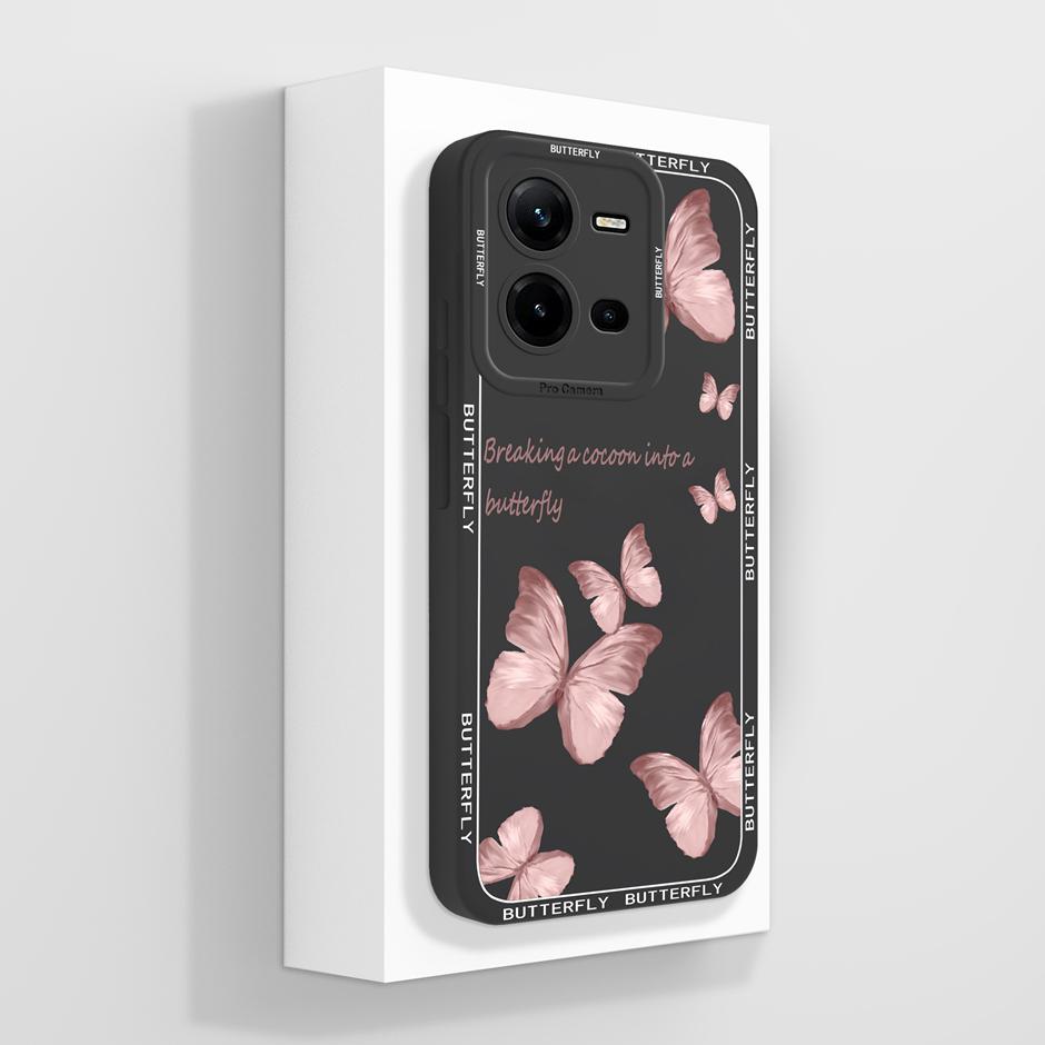 For Vivo V25 V25E 4G 5G Case Cute Advanced Sense Flowers Silicone Soft Shell For VivoV25 5G VivoV25E 4G Prevalent Fundas Bumper