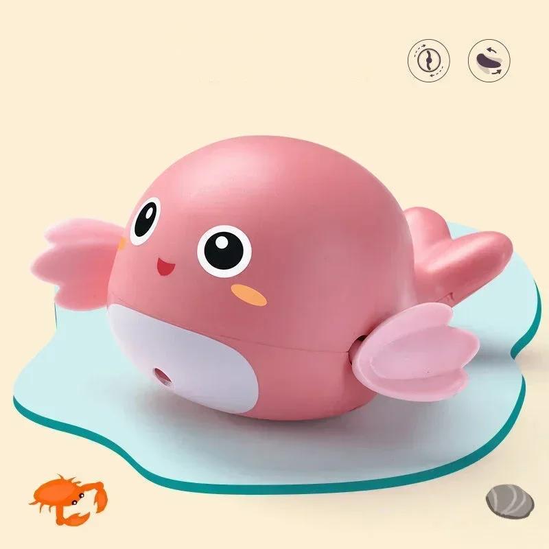 

Забавные игрушки для купания младенцев Милая утка Игрушки для ванной комнаты Игрушка для купания ребенка Мультяшные животные Плавающие дельфины Игровой набор для бассейна для малыша розовый