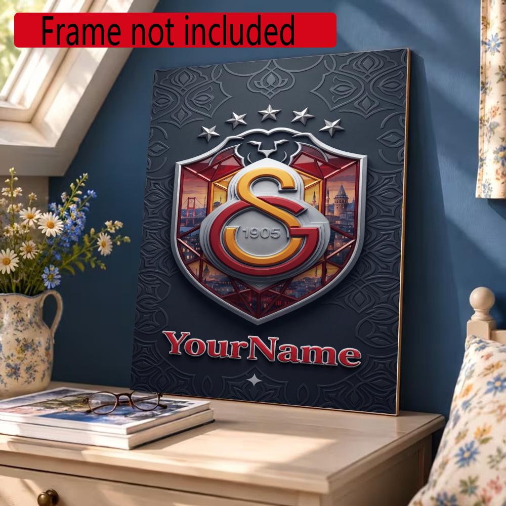 Galatasaray Personalized Name Round Diamond Painting Kit Diamond Embroidery Painting Rhinestones Mosaic Frameless Handwork Decoration Arts