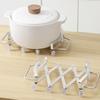 Hot Plate Holder Stainless Steel Expanding Pot Holder Resistant Mat Expanding Contracting Heat Easy Design Clean Trivet Non A8H0