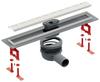 Linear Shower Drain With Perforated Grate, Length 500 Mm