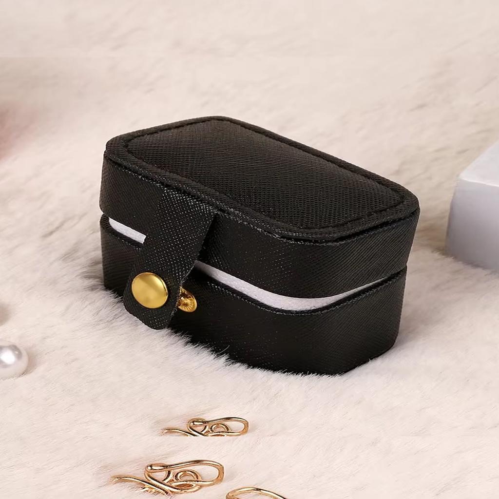 1pc-Exquisite Jewelry Box Simple Ring Necklace Earring Storage Simple Style Daily Travel Portable Storage Box