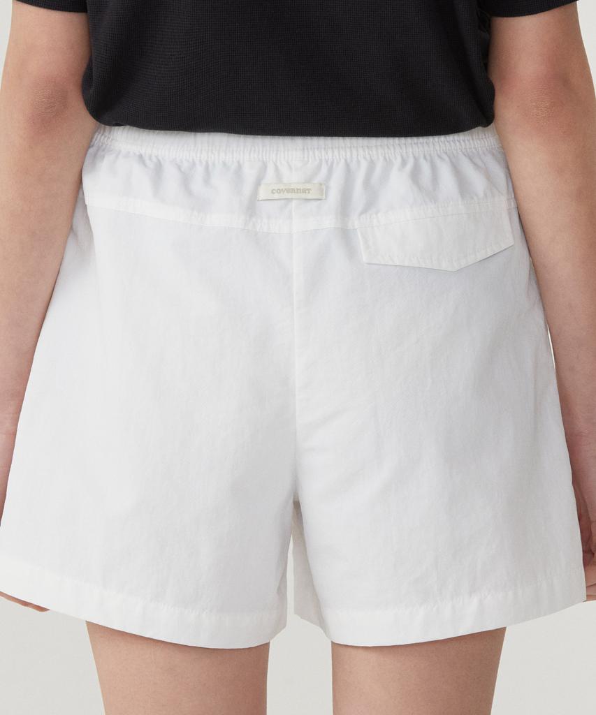 COVERNAT WOMAN Lightweight Nylon Shorts White