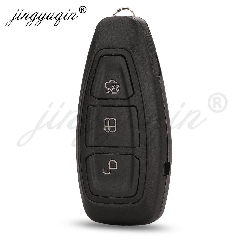 Jingyuqin 10pcs 2/3 Buttons Remote Car Key Shell For Ford Focus C-Max Mondeo Kuga Fiesta Galaxy S-Max B-Max Keyless Case Replace