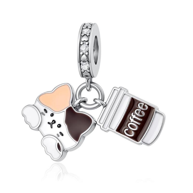 Neueste Kupfer Hund Katze Schnecke Einhorn Pinguin Niedliche Haustier Serie DIY Anhänger Passend für Original Armbänder Schmuck Geschenke für Mädchen