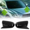 For Toyota Highlander 2008~2013 Ox Horn Rear View Mirror Cover Caps Glossy Black