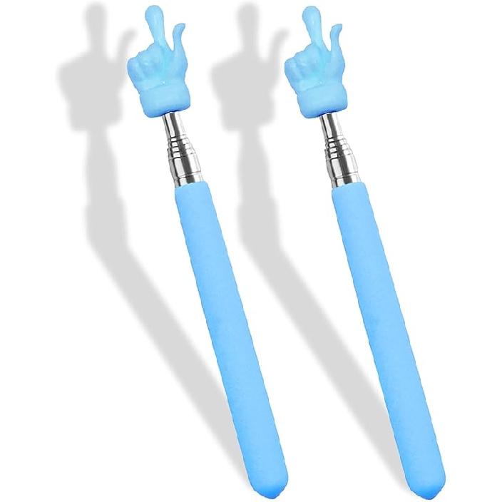 2 Pcs Telescopic Teacher Pointer Stick, Retractable Finger Pointer for Classroom Teaching, Extendable Pointer for Kindergarten and Elementary