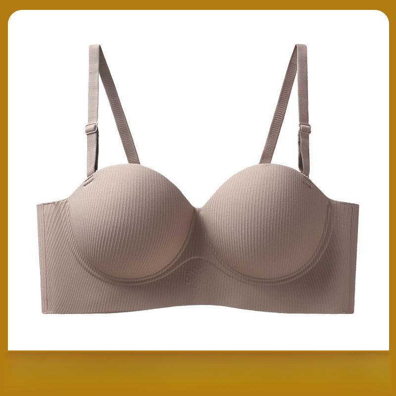Half Cup Lingerie for Women Seamless Breathable Gathered Anti Sagging No Steel Ring Bra