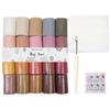 Carpet Embroidery Set With 20 Color Acrylic Yarn Hook Needle Mesh Fabric Beginner Rug Hooking Supplies For Art Craft