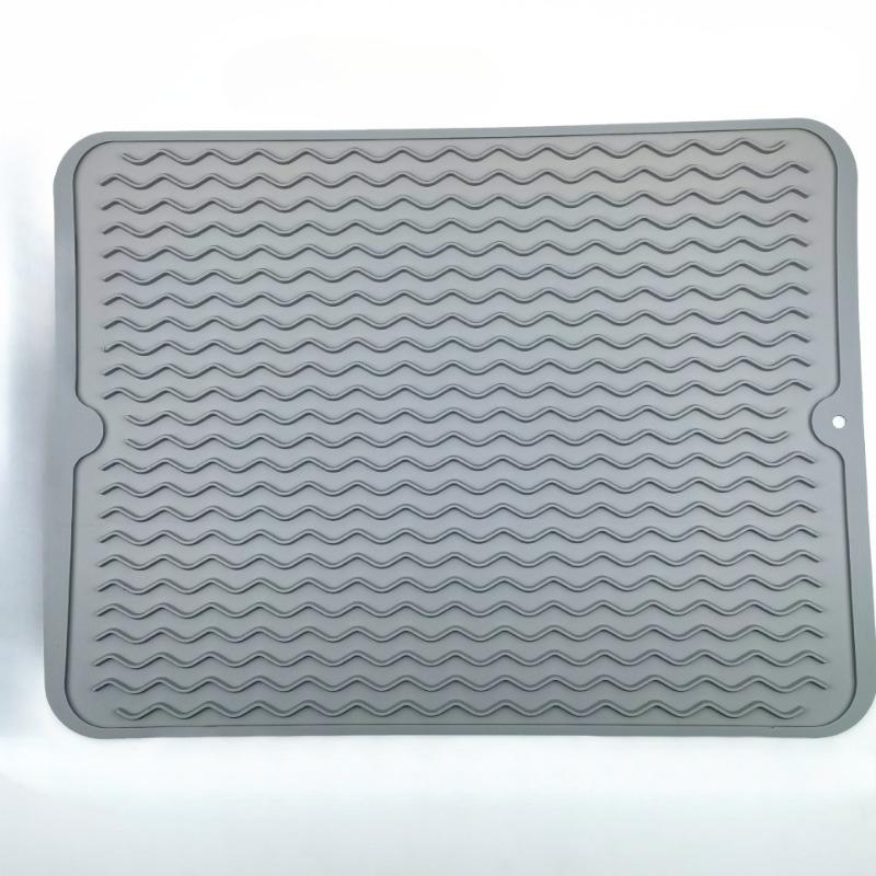 1PC Silicone Dish Drying Mat Heat Resistant Drying Mat For Kitchen Counter Sink Refrigerator Drawer Liner Kitchen Drying Mat