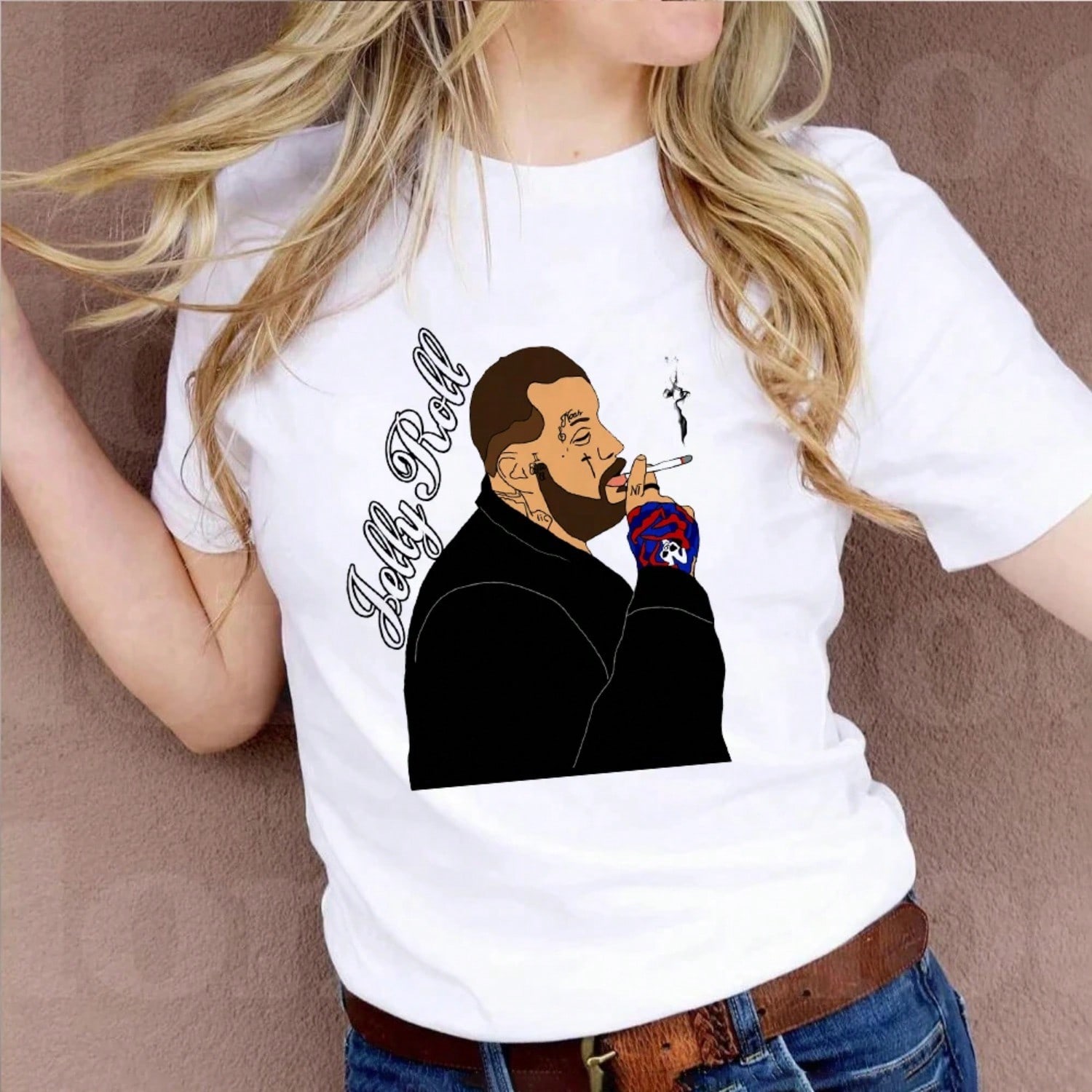 Jelly Roll , Somebody Save Me T Shirt Fashion Women Tops Tee Shirt Birthday Gifts Short Sleeve T-Shirt Gift For Zodiac Lover S разноцветный