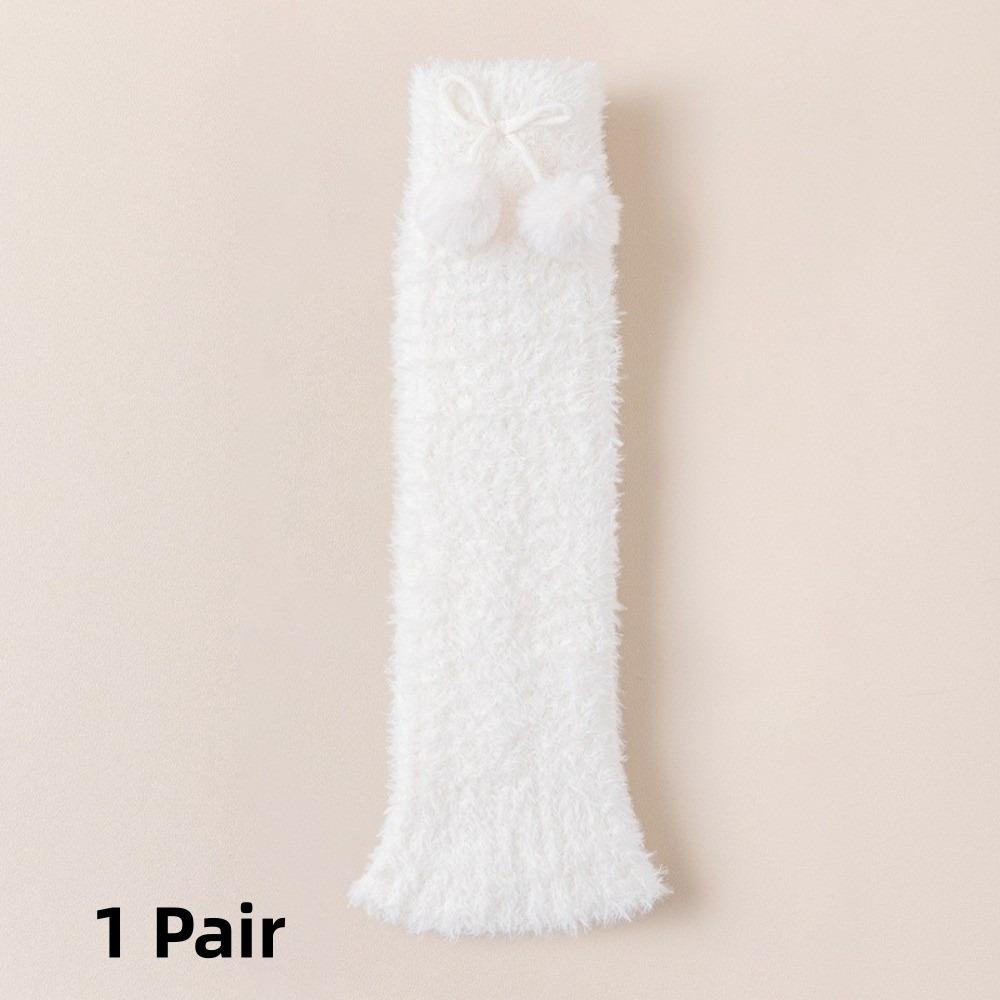 Beinschutz Damen Lange Strümpfe Y2K Schmetterlingsknoten Beinsocken Neu Winter Frotteesocken Geschenk