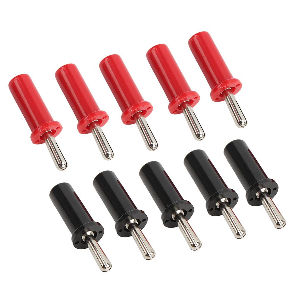 10 peças Banana Plug Vermelho Preto 4mm Cross Slot Banhado A Ouro Solda Tipo Adaptadores para Fios de Alto-falante