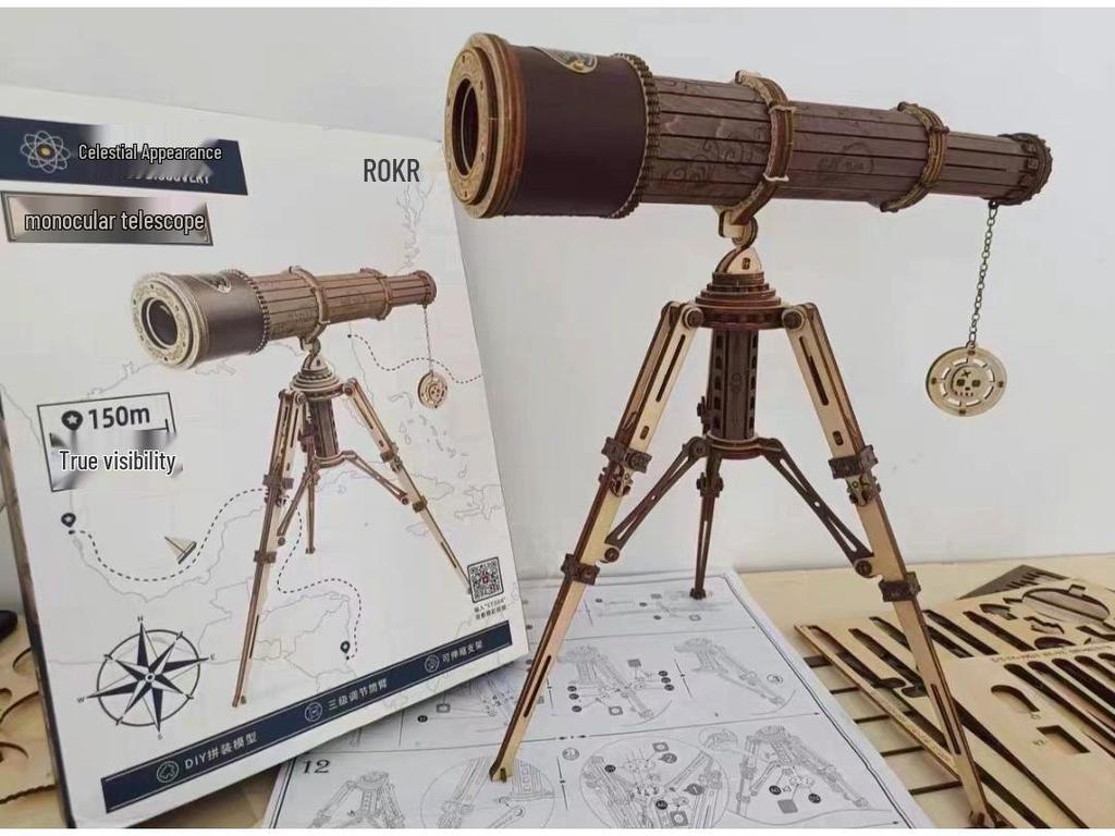 DIY Wooden Owl Clock Train Model - Creative Assembly Toy & Password Box