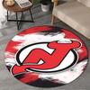 1PC Jersey Devils Logo Round Rug, Non-slip Chair Mat, Home Decor, Circle Carpet Perfect for Office, Bedroom, Living Room,Christmas Gift