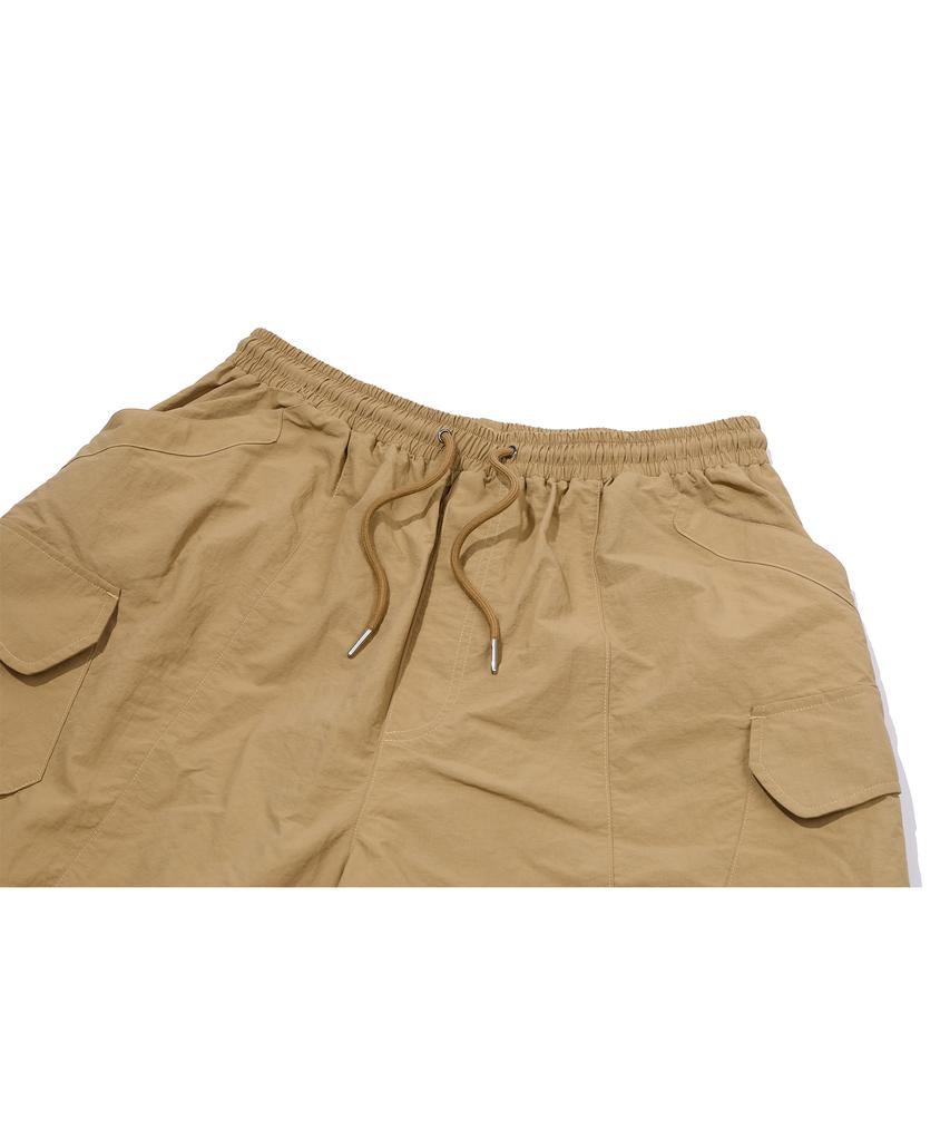 CPGN STUDIO Assassin Wide Nylon Cargo Pants Beige