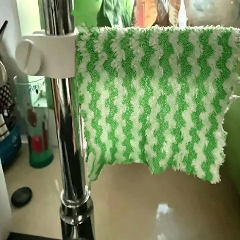 1Pcs Adjustable Faucet Mount Towel Rack No-Drill Universal Holder Non-Scratch for Kitchen Bathroom Sink Storage