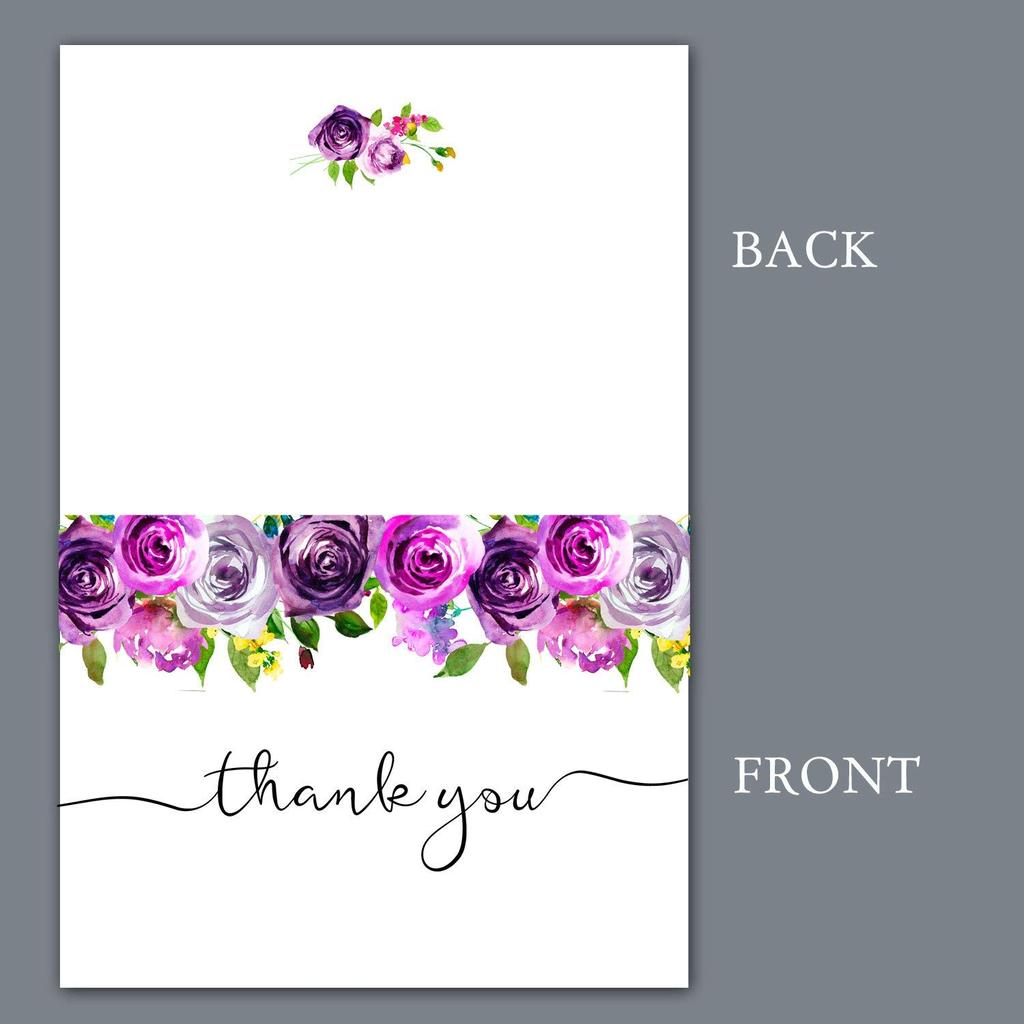 Darling Souvenir Dankeskarten zur Hochzeit mit Blumenmuster und weißen Umschlägen