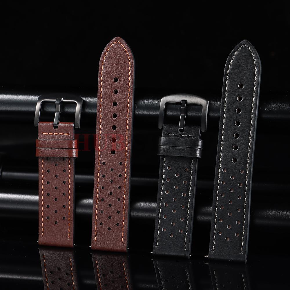 Soft Cowhide Leather Watch Strap 20mm 22mm Breathable Business Watchband Men Women for Huawei Watch GT5/4 Band Vintage Bracelet