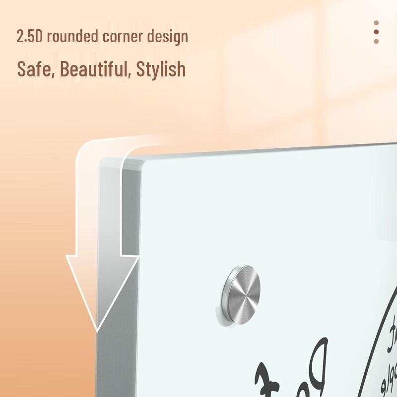 Deli 180x90cm Magnetic Tempered Glass Whiteboard