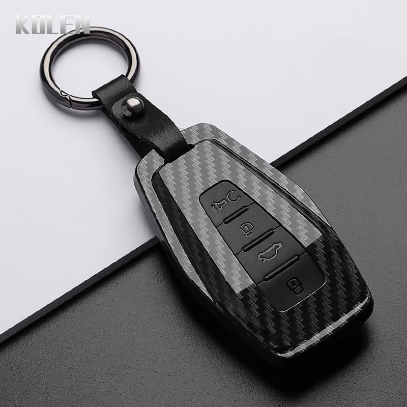 ABS Carbonfaser-Stil Auto Schlüsselhülle Abdeckung für Geely Coolray Atlas Boyue Nl3 Emgrand X6 X7 Ex7 Gt Gc9 Borui Schlüsselanhänger Tasche Zubehör