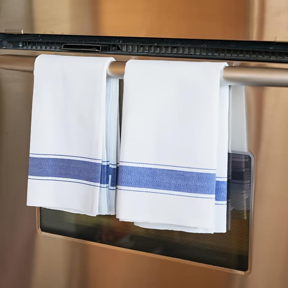 2/4/8 Bardzo Dużych Ścierek Kuchennych, 20" X 25", 100% Bawełny Ścierki Kuchenne, Klasyczne Jodełkowe Ścierki do Herbaty, Stylowe Vintage Białe