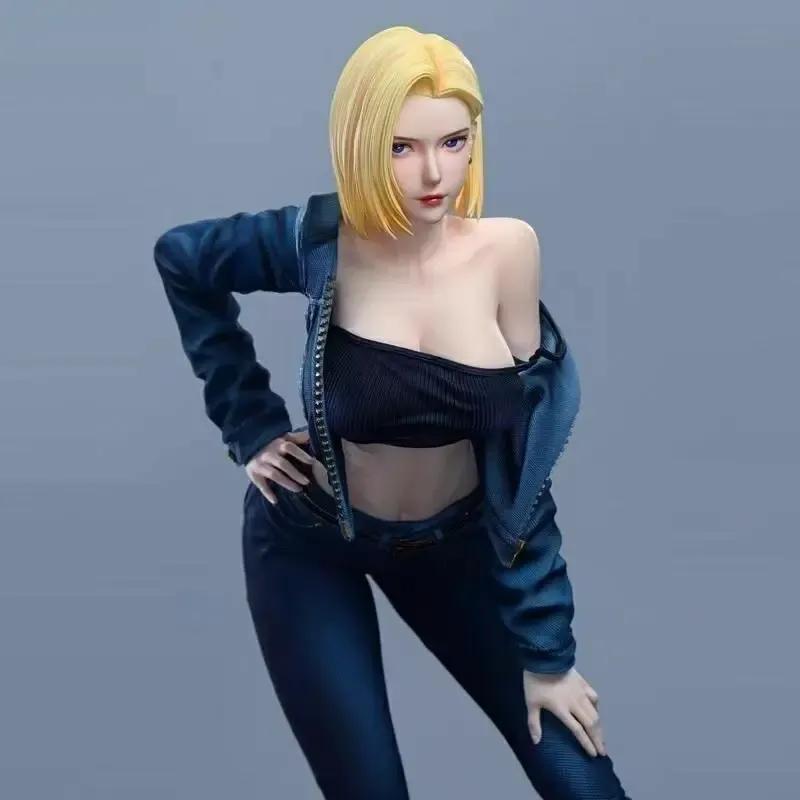 NEW Android 18 Dragon Ball Z Anime Gk Statue Action Figure Collectible Resin Model Desktop Decoration For Adult Anime Fans