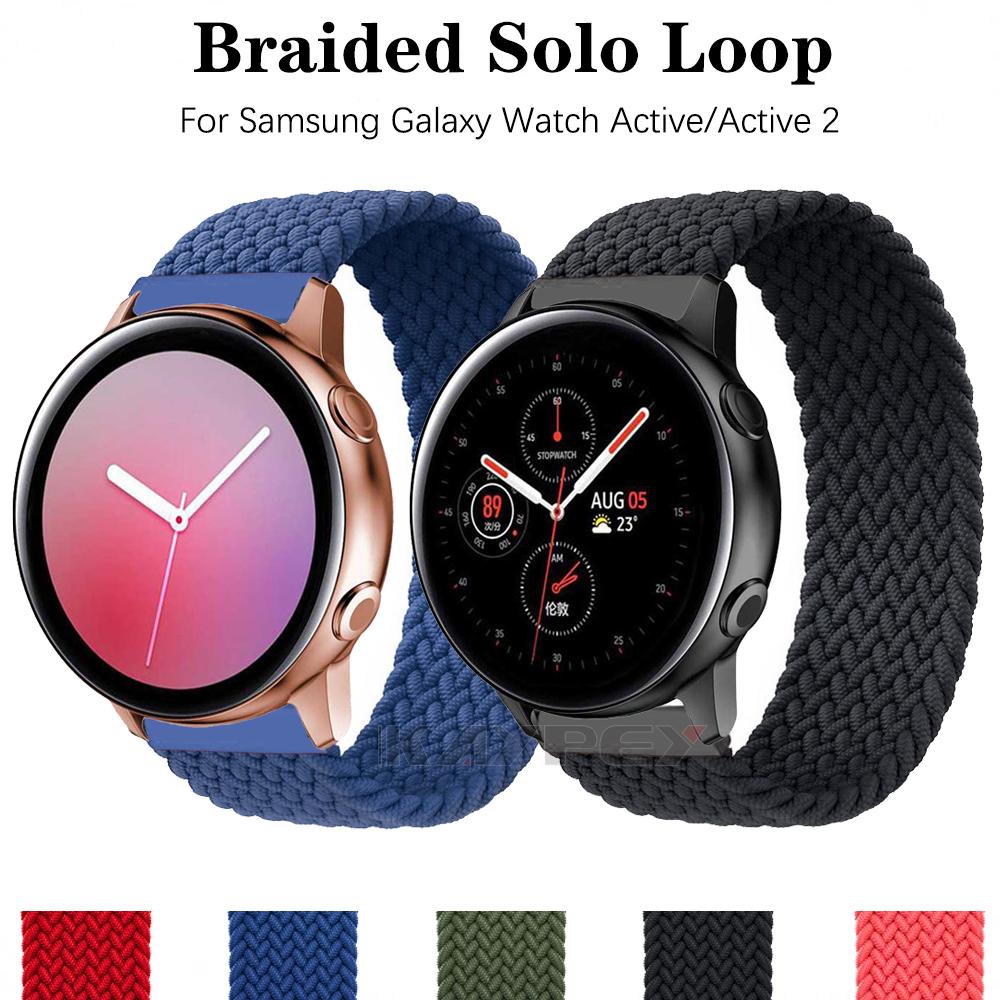 

Плетеный ремешок Solo Loop для Samsung Galaxy Watch Active 1/2, 40/44 мм, ремешок для часов Galaxy Watch, 42 мм, нейлоновый эластичный браслет, ремень