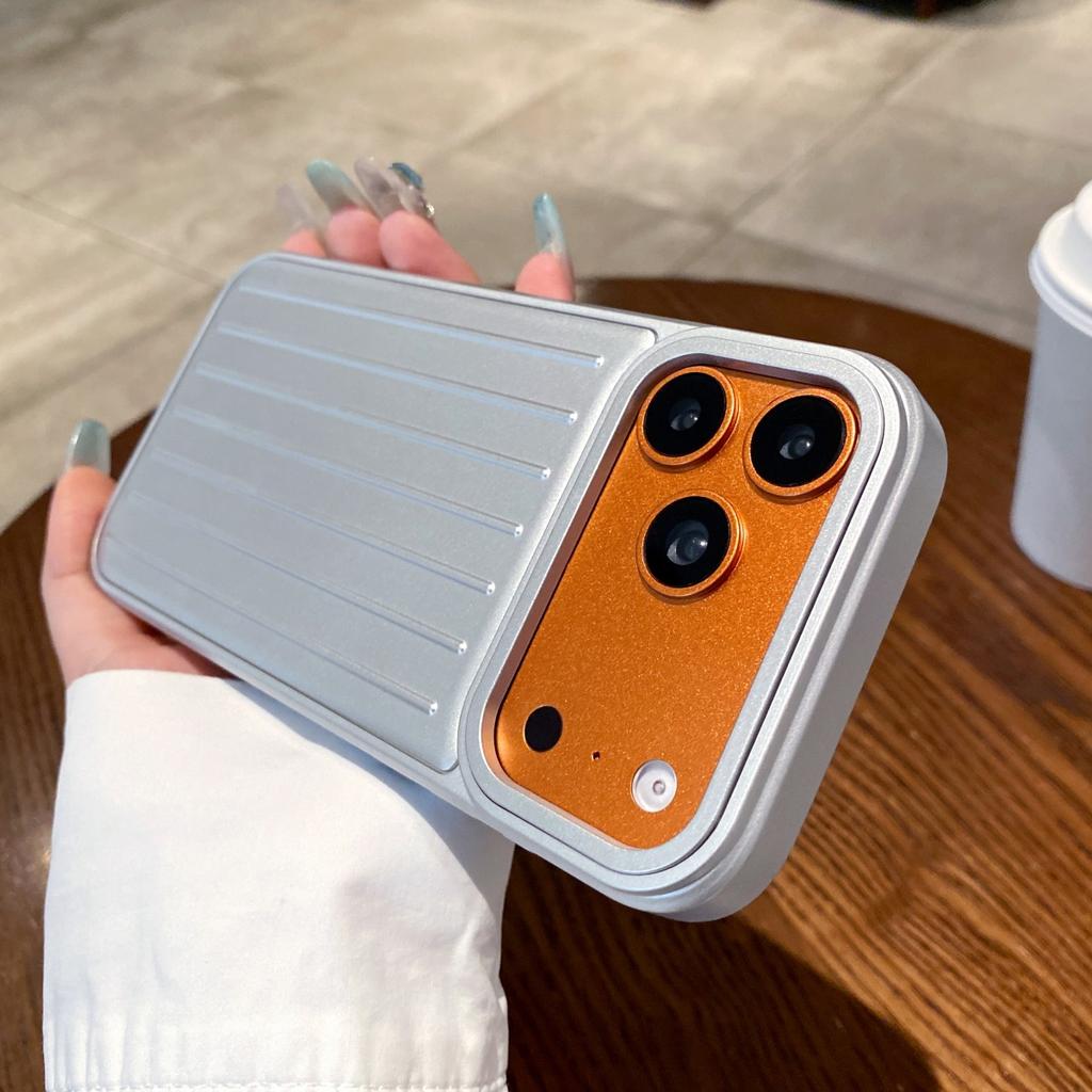 Ribbed Corrugated Suitcase Stripe Soft Silicone Phone Case For Apple iPhone 17 16 15 14 13 Pro Max Solid Color Shockproof Cover