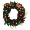 Xmas Wreath 50CM Artificial Decorative Front Door Hanging Wreath with Light for Holiday Home Decor