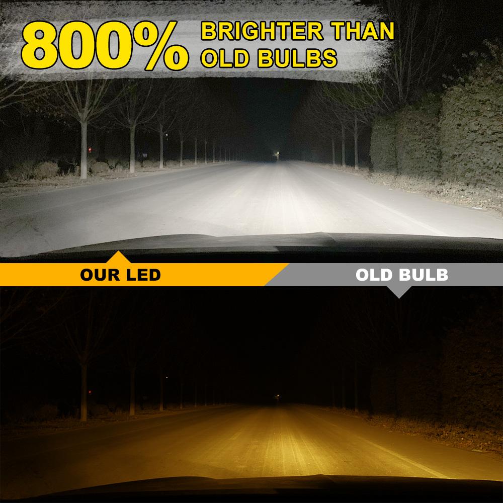9005 9006 H11 H3 H4 H7 5202 880 881 LED White 6000K Super Bright Headlight Fog Bulbs 3570 CSP-Chips Auto Fog Lamp