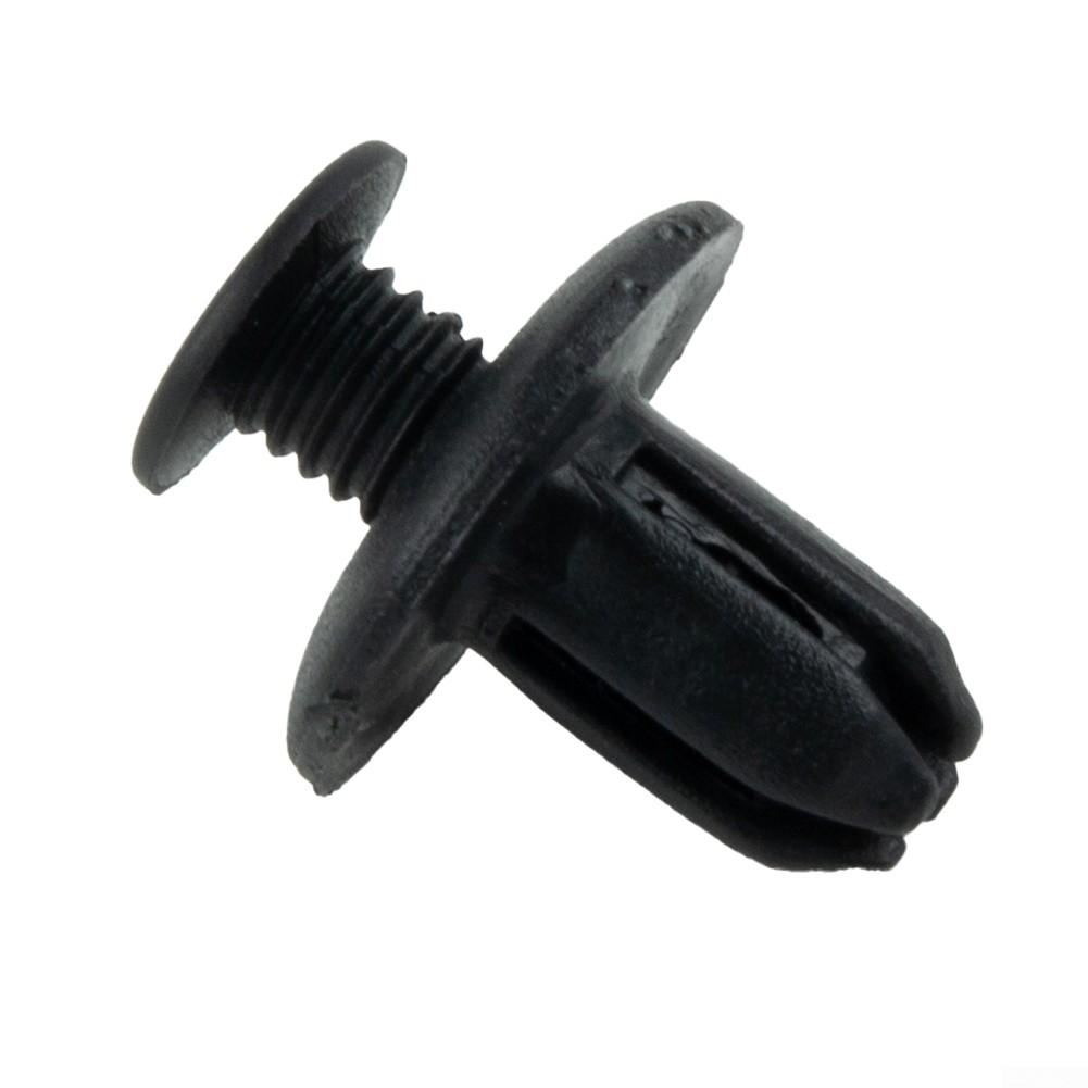 50PCS 8mm Hole Plastic Rivets Fixing Fastener Push Clips Black Fit For Many Cars