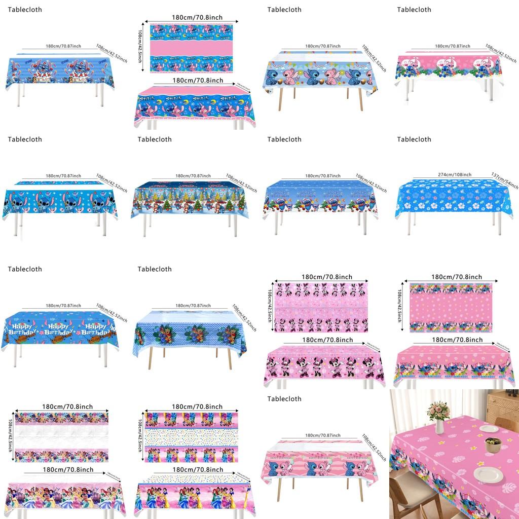 Stitch Tablecloth Party With Waterresistant Material For Kids Decor Birthday