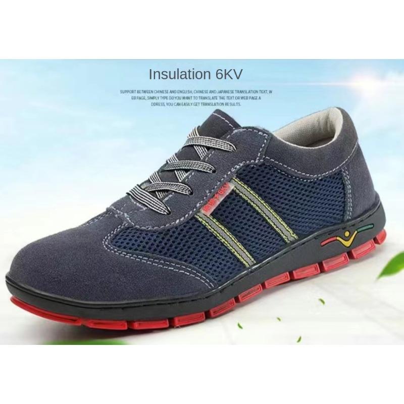 Isolierung Elektriker Rutschfest Abriebfest Atmungsaktiv Deodorant Leicht Lässig Reines Rindsleder Arbeitsschuhe