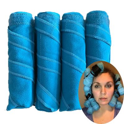 8/12-teiliges Lockenwickler-Set zum Schlafen, Stylen, lange Lockenwickler aus Baumwolle, DIY, magisches Haar-Dressing, bezauberndes Frisuren-Styling-Tool-Set, blaue Farbe