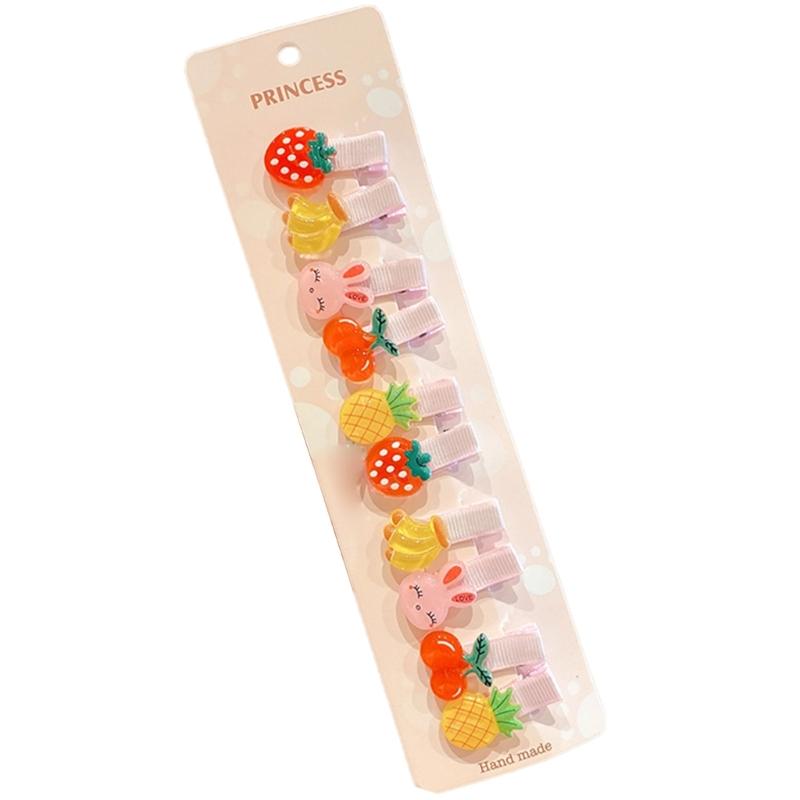 Hair Clips for Baby Girls 10PCS Non-Slip Candy Color Hairpins Cute Princess Hair Barrettes Set Toddler Sweet Headdress