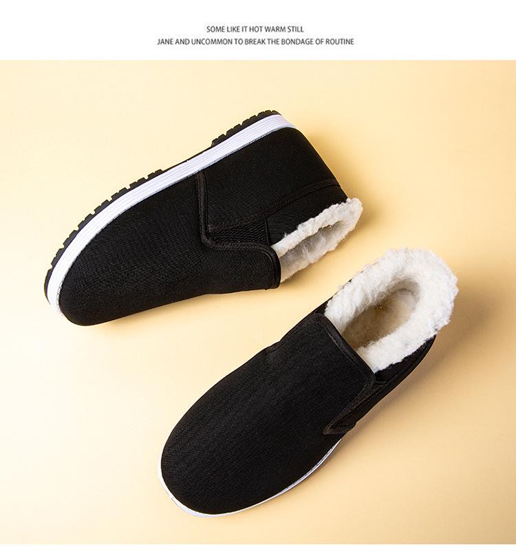 Herren Winter High-Top Samtgefüttert Rutschfest Baumwollschuhe