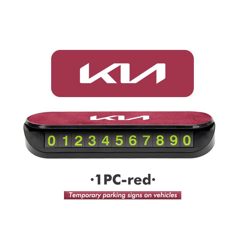 For KIA Car Temporary Parking Signs Digital Moving Phone Number Plate Cerato Soul Venga Forte Spectra Sedona Niro Cadenza RT1