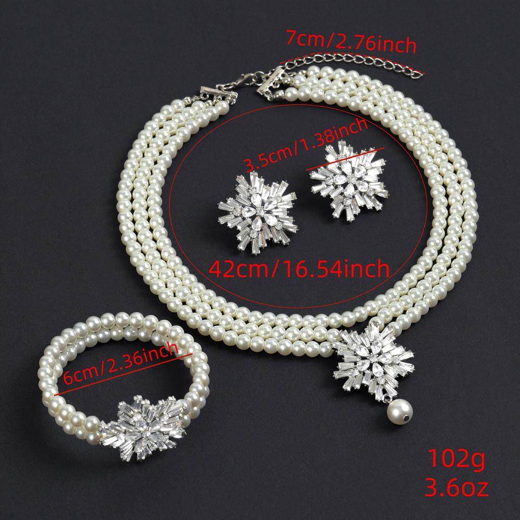 Versatile Women's Multi-Layer Necklace & Earrings: Niche Euro-American Design, Perfect for Weddings & Banquets.