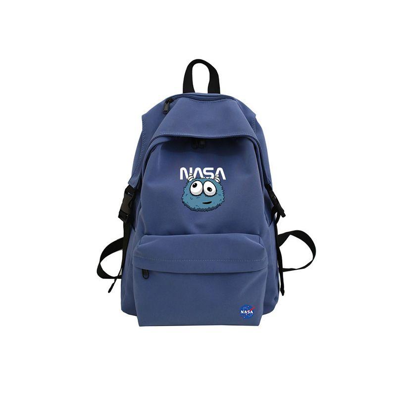 

Zkck American Female Student Casual Large Capacity Backpack Monster-Blue small size 8284#