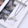 Men's Punk Hip Hop Diamond Machine Gun Necklace - Fade-Resistant, European American Style