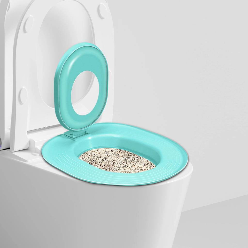 Cat Toilet Training Kit Potty Teaching Seat For Kitten Leakproof Non-Stick Cat Toilet Trainer For Apartment Bathroom House