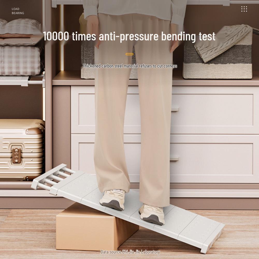Wardrobe Layered Rack Cabinet Partition: No-Drill Retractable Shoe & Kitchen Storage Divider.