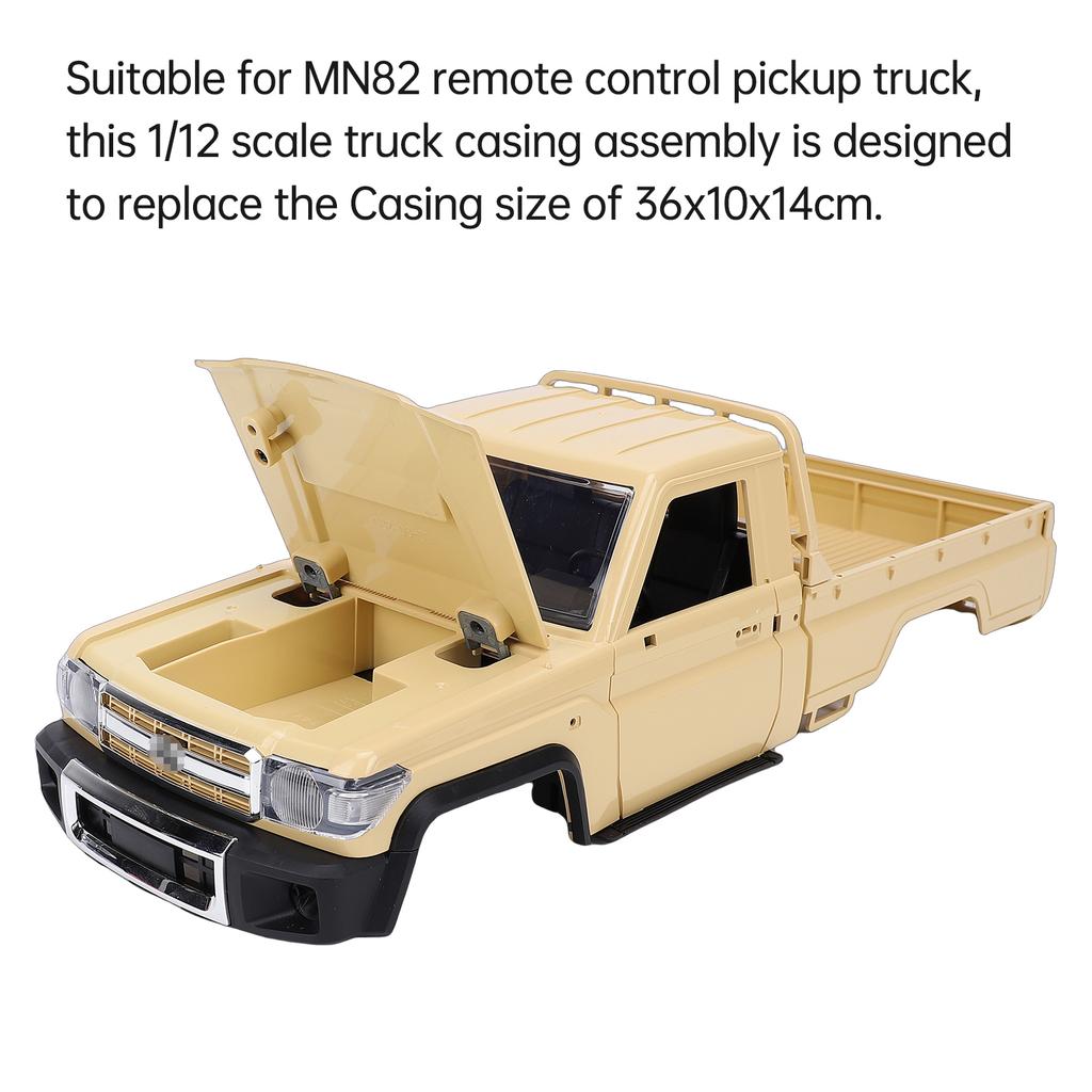 Replacement for Mangniu MN82 Remote Control Car Casing Kit Durable PP Material 1 12 Scale for MN82 RC Pickup Truck