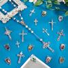 DIY Pendant Making with Tibetan Silver Crucifix Cross Pendants and Alloy Links Rosary Center Pieces Chandelier Components Oval Easter