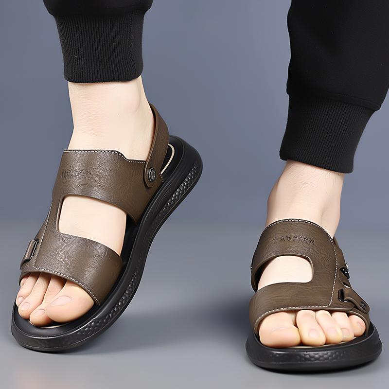 Fashion Soft Dual-Purpose Slippers Casual Walking Shoes 2025 New Arrival Male Half Drag Hot Sale Mens Sandals Non-slip Leather Sandals