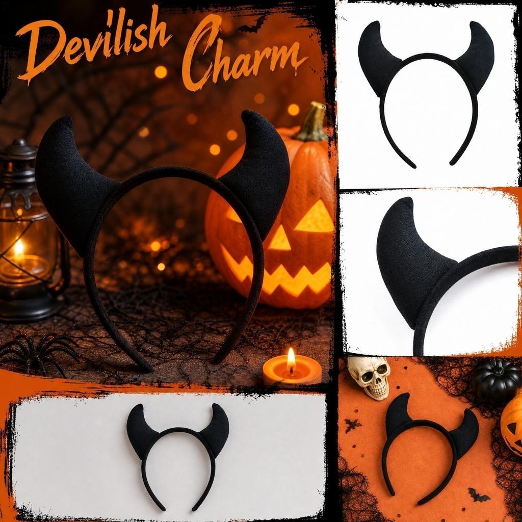 Bandeau Tête de Petit Diable pour Costume de Fête d'Halloween