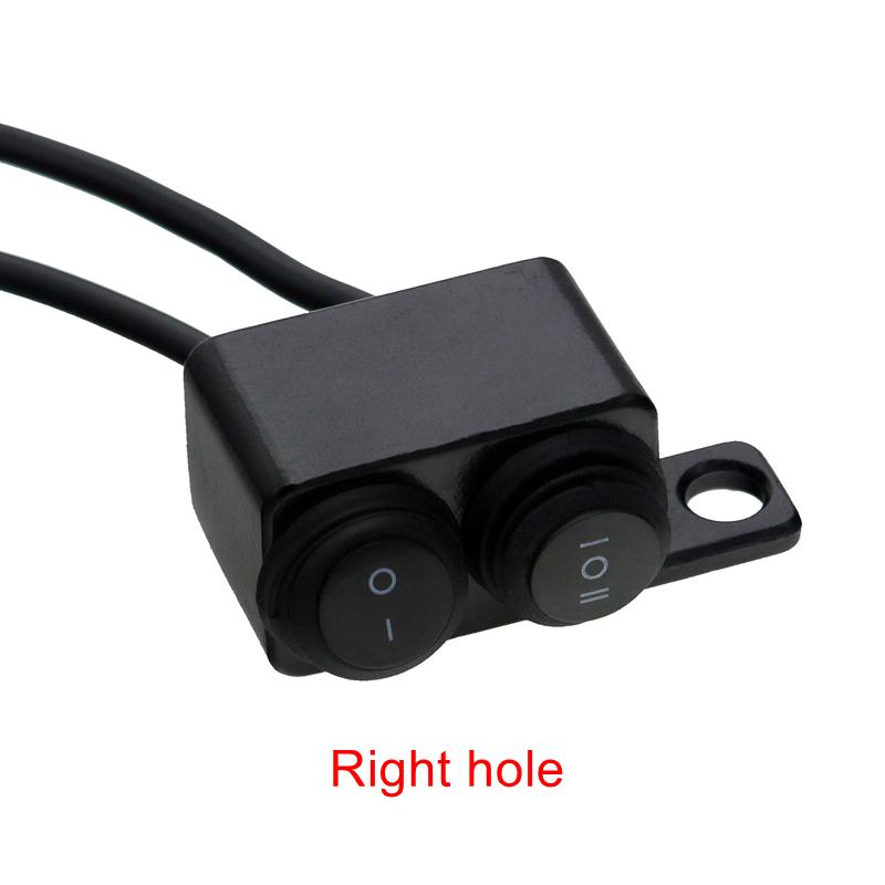LMoDri Motorcycle Handlebar Switches On/off Button Connector Push Dual Button Waterproof Switch For Motorbike ATV Scooter