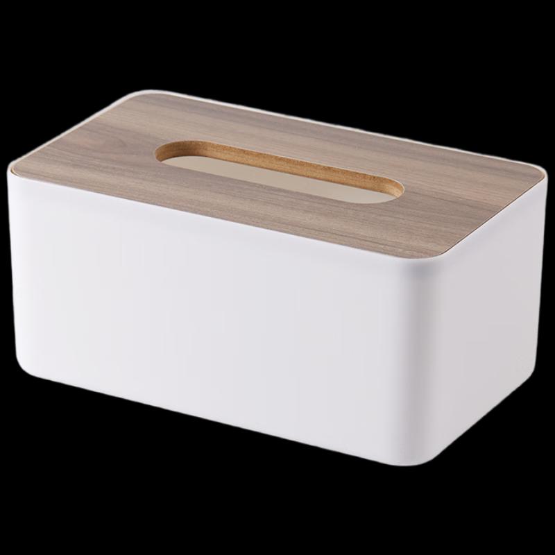 Huihuang Simple Tissue Box with Wooden Lid