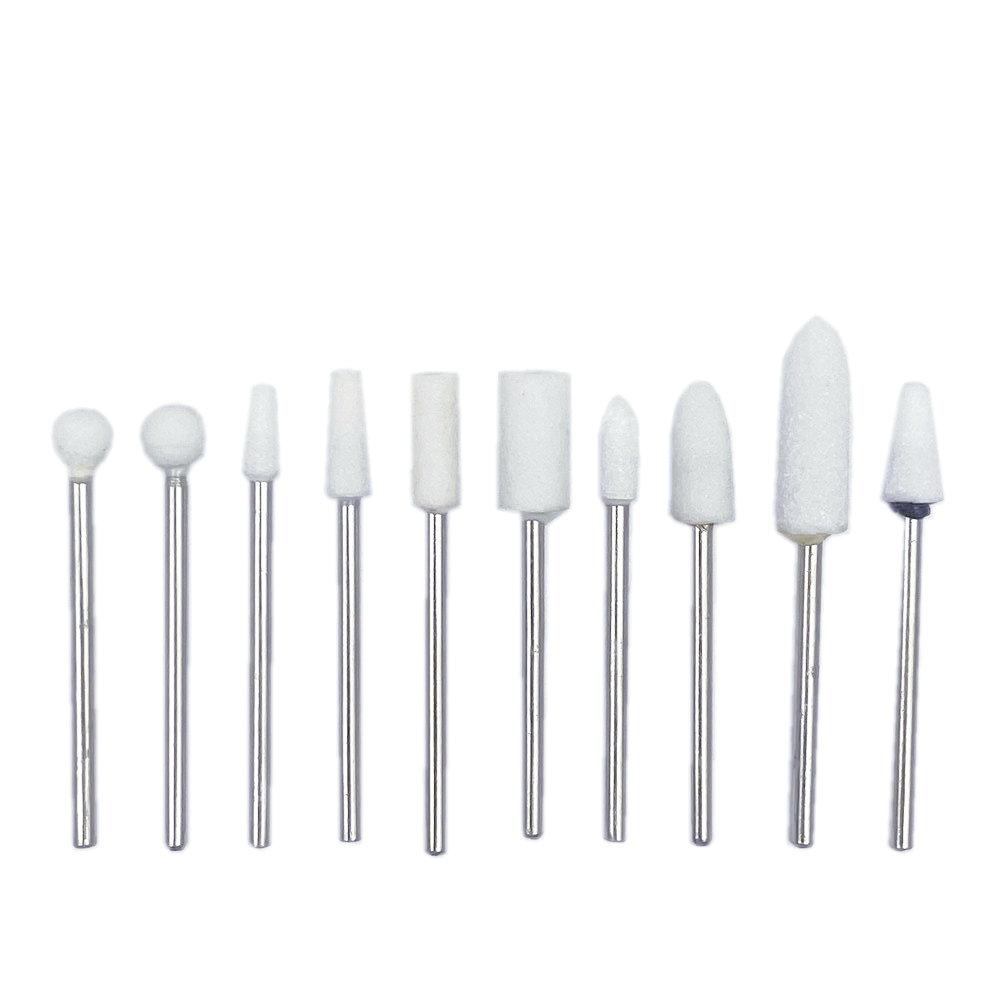 50pcs/set  Dental Stone Grinder Polisher Burs For Contouring Shaping Porcelain Dental Rotary Stone Polisher 2.35mm Shank
